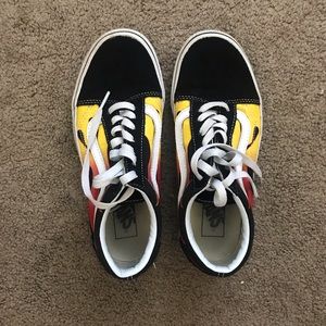 Flame print Vans size 7.5 women’s (US)